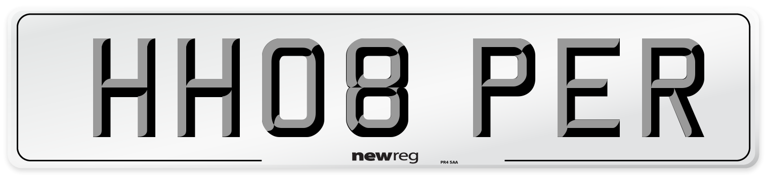 HH08 PER Number Plate from New Reg